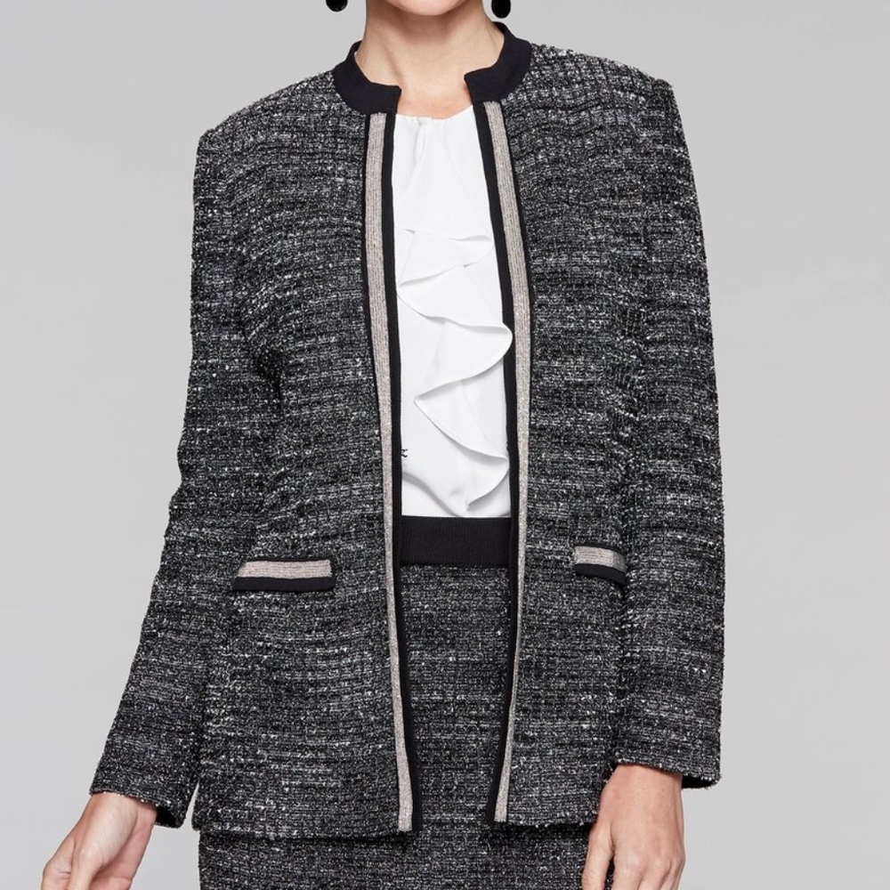 Misook Lurex Tweed Suit  L